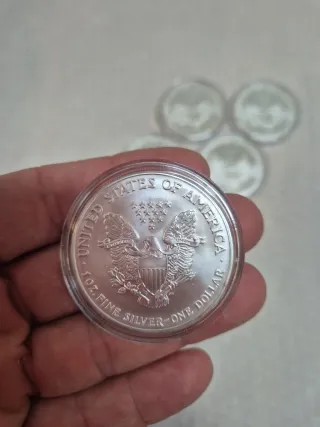 5 Monedas Plata Águila Americana 1 oz 2007