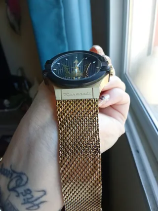 Reloj Maserati Dorado y Negro