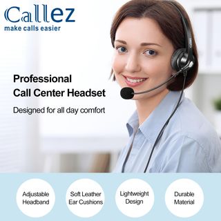 Auriculares Teléfono Fijo Inalámbrico Mono, Micróf