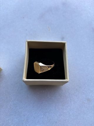 Sello de oro rectangular Talla 20