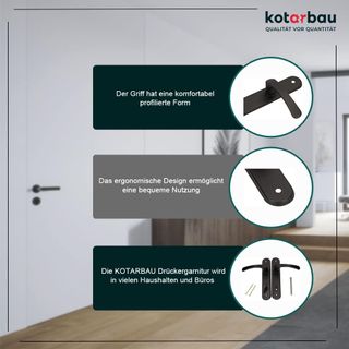 KOTARBAU® Juego de manillas para puerta de baño, M