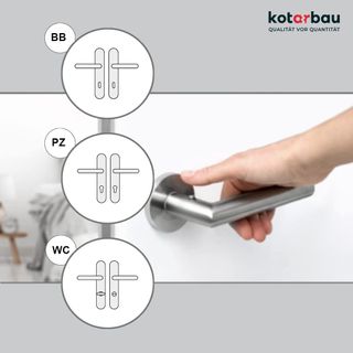 KOTARBAU® Juego de manillas para puerta de baño, M