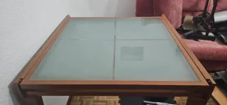 Sillas comedor madera y tela rosa