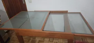 Sillas comedor madera y tela rosa