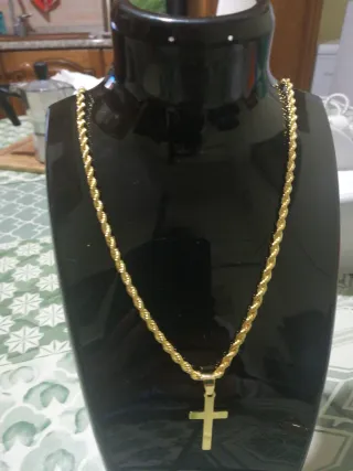 Collana e bracciale oro con croce