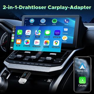 Lamto Adaptador inalámbrico Carplay 2 en 1 para A-
