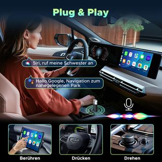 Lamto Adaptador inalámbrico Carplay 2 en 1 para A-