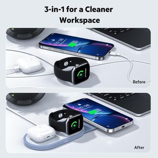 Cargador para iPhone y Apple Watch, CCmall 18W Car