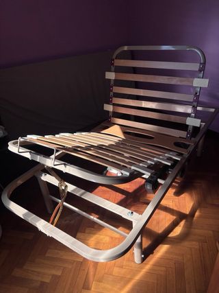 Cama articulada madera y metal