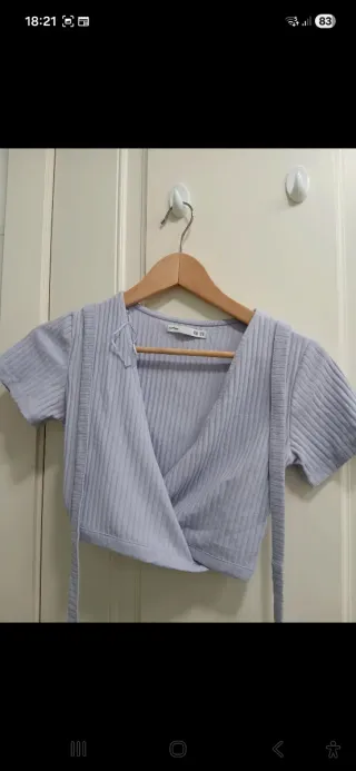 Top malva cruzado XS