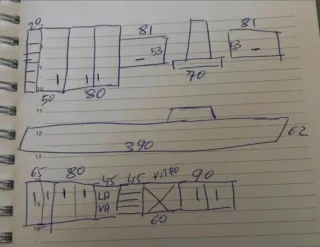 Cocina completa azul con encimera Silestone