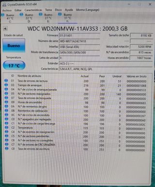 2Tb Disco duro externo Western Digital 3.0