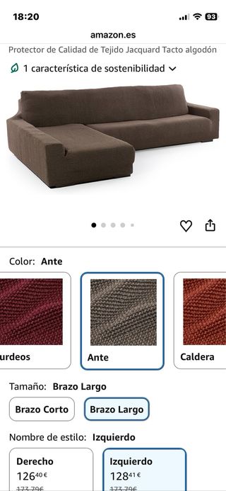 Funda para sofá Faverti marrón