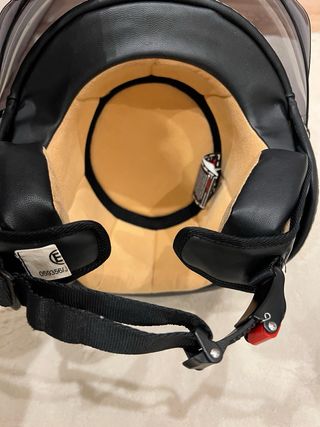 Casco Moto Negro con Visera