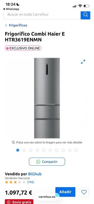 Frigorífico Combi - HTR3619ENMN