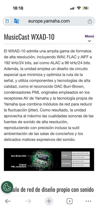 Streaming Yamaha MusicCast WXAD-10