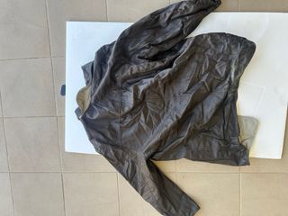 Chaqueta de cuero italiano hecha a medida