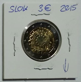 Moneda 2€ Eslovaquia 2015 Bandera Europea