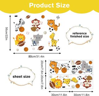 Tanlaby Animales de dibujos animados Pegatinas de