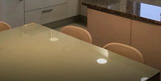 Mesa de cocina extensible cristal y metal 140x90