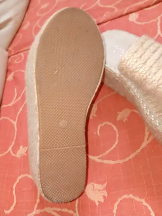 Sandalias esparto plataforma beige