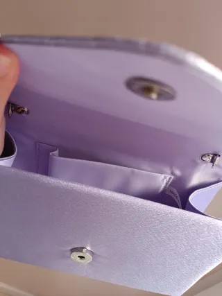 BOLSO DE FIESTA MALVA CON PEDRERÍA