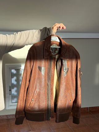 Cazadora Chevignon Cuero Beige/Marrón