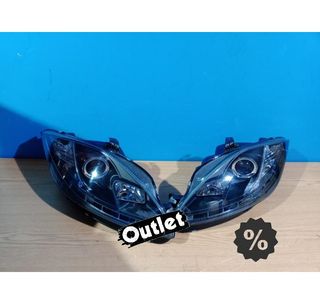 KJ FAROS PARA SEAT LEON ALTEA TOLEDO 04-09 LUZ DIURNA LED FO