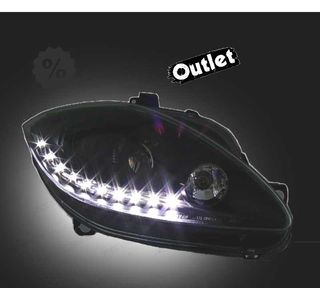 KJ FAROS PARA SEAT LEON ALTEA TOLEDO 04-09 LUZ DIURNA LED FO