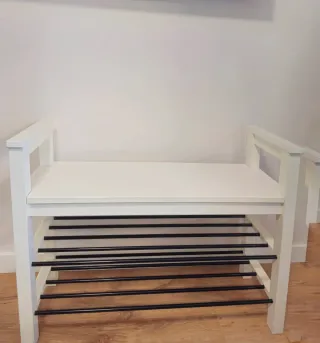 Banco zapatero HEMNES IKEA blanco