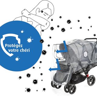 Reer - Protector para la lluvia para silla de pase