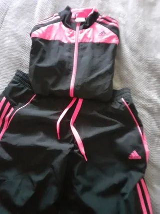 Chándal Adidas Negro y Rosa Original