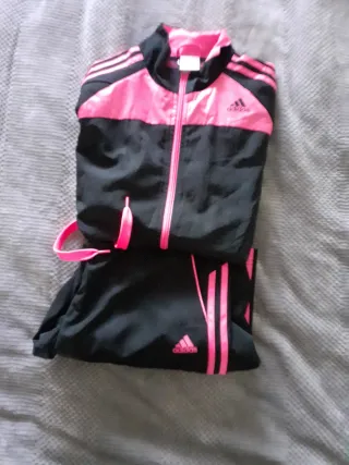 Chándal Adidas Negro y Rosa Original