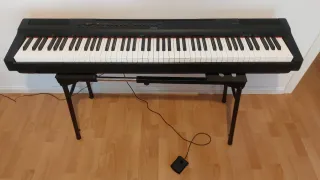 Teclado Yamaha P-125 + soporte + funda
