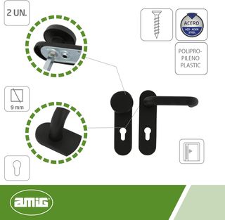 Amig - Juego de Manilla con Placa de Polipropileno