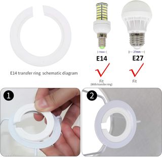DULEE 12'' E27/E14 Screw Tela Pantalla de Lámpara