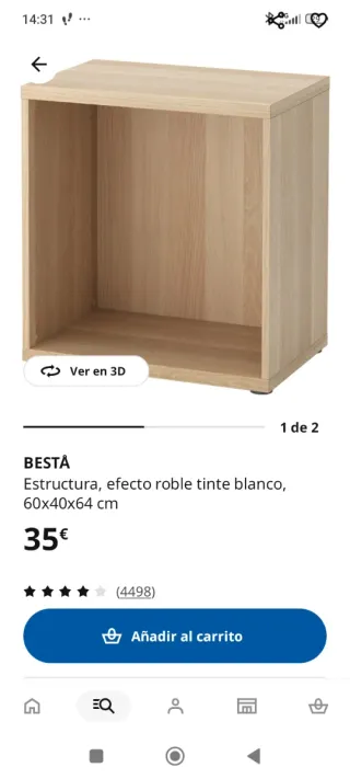 Mueble auxiliar IKEA BESTÅ blanco brillo