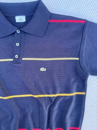 Polo Lacoste Rayas Azul Marino