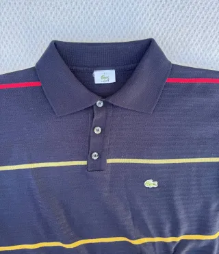 Polo Lacoste Rayas Azul Marino