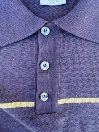 Polo Lacoste Rayas Azul Marino