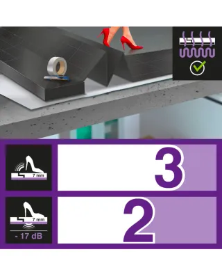 Suelo vinílico SPC click Artens Kilkenny y base