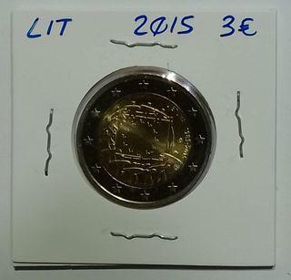 Moneda 2€ Lituania 2015 Bandera Europea