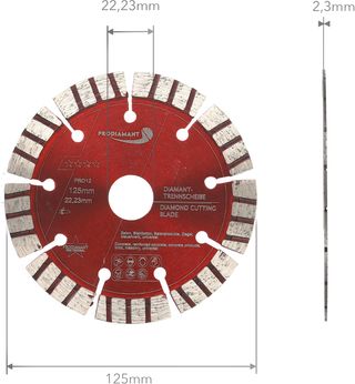 PRODIAMANT Disco de corte de diamante Premium, hor