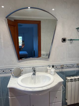 Espejo de baño madera y metal