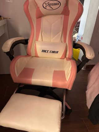 Silla Gamer Xtreme Rosa y Blanca