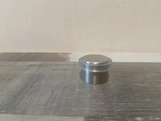 Tope de puerta adhesivo acero inoxidable 24x20