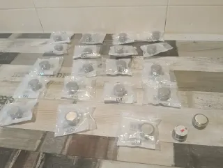 Tope de puerta adhesivo acero inoxidable 24x20