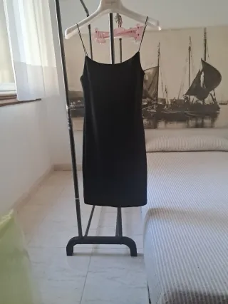 Vestido negro algodón y licra