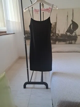 Vestido negro algodón y licra