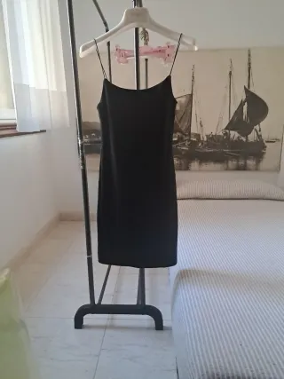 Vestido negro algodón y licra